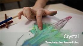  Presentation with book - PPT layouts with woman shading in drawing book background and a  colored foreground