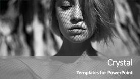  Presentation with beautiful young woman getting face - Slides having woman shadow - beautiful young lady background and a  colored foreground