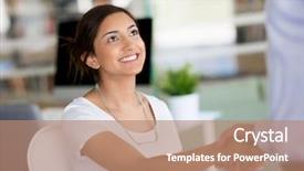  Presentation with hand saving someone - Presentation design featuring woman shaking hands with someone background and a  colored foreground