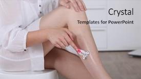  Presentation with shaving - Cool new presentation with woman shaving her legs backdrop and a light gray colored foreground