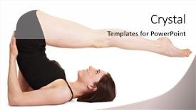  Presentation with exercise - Theme consisting of woman showing a legs bum background and a  colored foreground