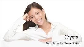  Presentation with friendly - Colorful PPT theme enhanced with woman showing billboard sign smiling friendly young beautiful woman behind blank white billboard casual asian caucasian female model with friendly relaxed smile isolated on white background backdrop and a white colored foreground