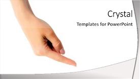  Presentation with design - Amazing presentation design having woman showing by finger tamplate backdrop and a white colored foreground