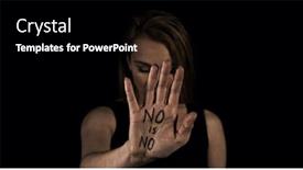  Presentation with despair - Amazing presentation having woman-showing-hand-with-sign backdrop and a black colored foreground