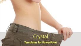  Presentation with healthy lifestyles - Beautiful presentation featuring woman showing how much weight she lost healthy lifestyles concept isolated on white background backdrop and a tawny brown colored foreground