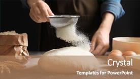  Presentation with chickpea flour - Cool new presentation theme with woman sifting flour over fresh backdrop and a coral colored foreground