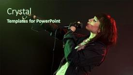  Presentation with sing - Beautiful slides featuring woman sing a song on the stage backdrop and a wine colored foreground