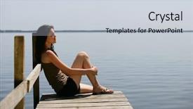  Presentation with woman in labor - Beautiful slides featuring woman sitting on a pontoon backdrop and a  colored foreground