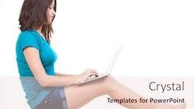  Presentation with floor - PPT theme having woman-sitting-on-floor background and a lemonade colored foreground