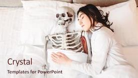  Presentation with bad - Colorful theme enhanced with woman sleeping in bad backdrop and a lemonade colored foreground