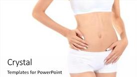  Presentation with slim body - Presentation theme with woman slim body isolated on white background and a white colored foreground