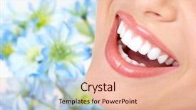  Presentation with mentall health - Colorful presentation theme enhanced with woman smile and teeth dental backdrop and a lemonade colored foreground