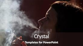  Presentation with campaign - Colorful PPT layouts enhanced with woman smoking a cigarette - anti backdrop and a wine colored foreground
