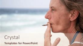  Presentation with joint - Slides enhanced with woman-smoking-a-joint background and a lemonade colored foreground