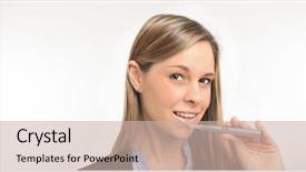  Presentation with electronic supply chain management - Presentation theme with crazy funny doctor background and a dark gray colored foreground