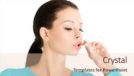  Presentation with electronic - Slide set featuring woman smoking electronic cigarette ecigarette background and a lemonade colored foreground