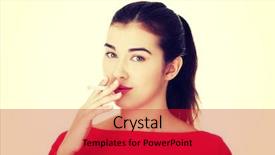  Presentation with electronic - Slide set enhanced with woman smoking electronic cigarette ecigarette background and a crimson colored foreground