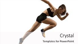  Presentation with starting line red running track - Amazing slide set having starting on the athletic track backdrop and a white colored foreground