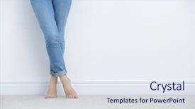  Presentation with carpet - Slide deck featuring woman standing on carpet near background and a sky blue colored foreground