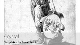  Presentation with family - Beautiful slide set featuring woman-standing-with-coat backdrop and a light gray colored foreground