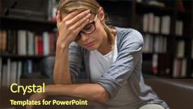  Presentation with postpartum depression - Presentation theme enhanced with woman suffering from depression sitting background and a tawny brown colored foreground