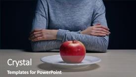  Presentation with eating disorder - Audience pleasing slides consisting of woman suffering from eating disorder backdrop and a gray colored foreground