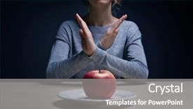  Presentation with eating disorder - Colorful slide deck enhanced with woman suffering from eating disorder backdrop and a gray colored foreground