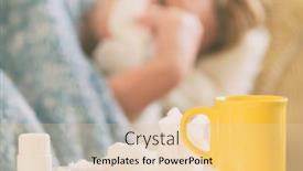  Presentation with medicines - Audience pleasing PPT layouts consisting of woman-suffering-from-flu backdrop and a lemonade colored foreground