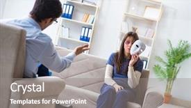  Presentation with mahatma gandhi non violence - Beautiful PPT theme featuring woman suffering from home violence backdrop and a  colored foreground