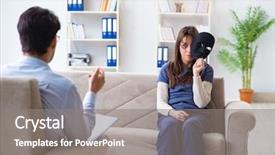  Presentation with violence woman - Presentation consisting of woman suffering from home violence background and a  colored foreground