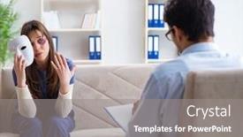  Presentation with violence woman - PPT layouts enhanced with woman-suffering-from-home-violence background and a gray colored foreground