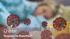  Presentation with disease infection - Presentation design consisting of woman-suffering-from-viral-disease background and a violet colored foreground