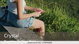 Presentation with mosquito - Colorful slide set enhanced with woman-suffers-from-mosquito-bite backdrop and a violet colored foreground