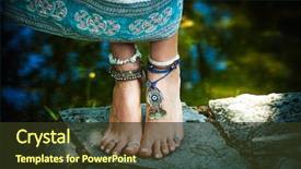  Presentation with jewelry - Slide deck enhanced with woman summer boho fashion style background and a tawny brown colored foreground