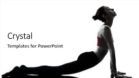  Presentation with surya - Slides having woman sun salutation yoga surya background and a white colored foreground