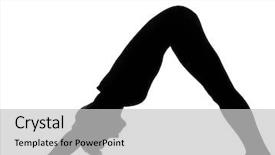  Presentation with sun salutation - PPT theme featuring woman sun salutation yoga surya background and a light gray colored foreground
