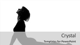  Presentation with surya - Beautiful presentation theme featuring woman sun salutation yoga surya backdrop and a light gray colored foreground
