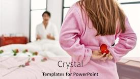  Presentation with engagement - Presentation theme with woman-surprising-her-boyfriend background and a lemonade colored foreground