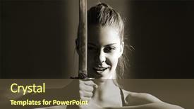  Presentation with studio - PPT theme featuring  background and a  colored foreground