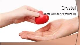  Presentation with heart in child - Audience pleasing PPT layouts consisting of woman symbol - heart in child and mother backdrop and a  colored foreground