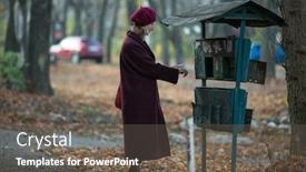  Presentation with old letter - PPT layouts featuring woman-takes-a-letter-out background and a gray colored foreground