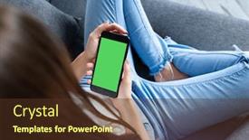  Presentation with rest - PPT layouts enhanced with woman-takes-a-rest background and a tawny brown colored foreground