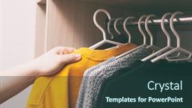  Presentation with clothes - Slides consisting of woman-takes-the-clothes background and a tawny brown colored foreground