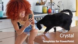  Presentation with racing diversity race ethnicity - PPT theme enhanced with woman taking a photo picture background and a violet colored foreground