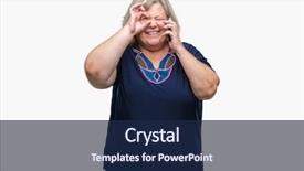  Presentation with plus size fashion model - Audience pleasing presentation design consisting of woman talking on the phone backdrop and a navy blue colored foreground