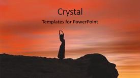  Presentation with nature - Theme consisting of woman-talking-with-nature background and a  colored foreground