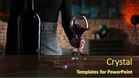  Presentation with wine tasting - Amazing PPT layouts having woman-tasting-and-drinking-red backdrop and a wine colored foreground