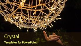  Presentation with light - Presentation design consisting of woman-touch-a-light background and a wine colored foreground