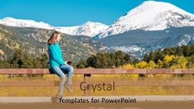  Presentation with changing season - Cool new presentation theme with autumn to winter rocky mountain backdrop and a gold colored foreground