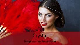  Presentation with traditional dancing - Slides with woman traditional spanish flamenco dance background and a crimson colored foreground